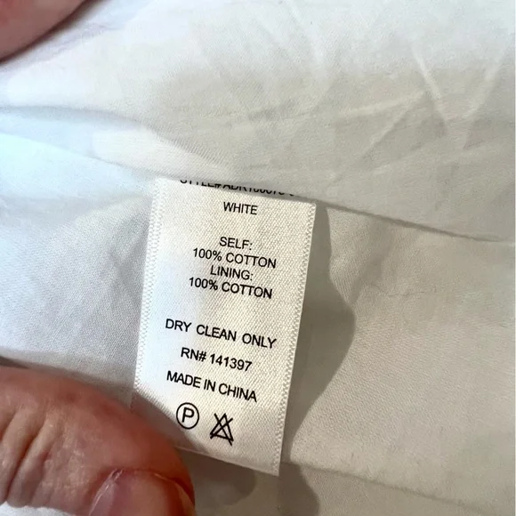 NWT Astr Puff Sleeve Poplin White Dress, S - Picture 5 of 10